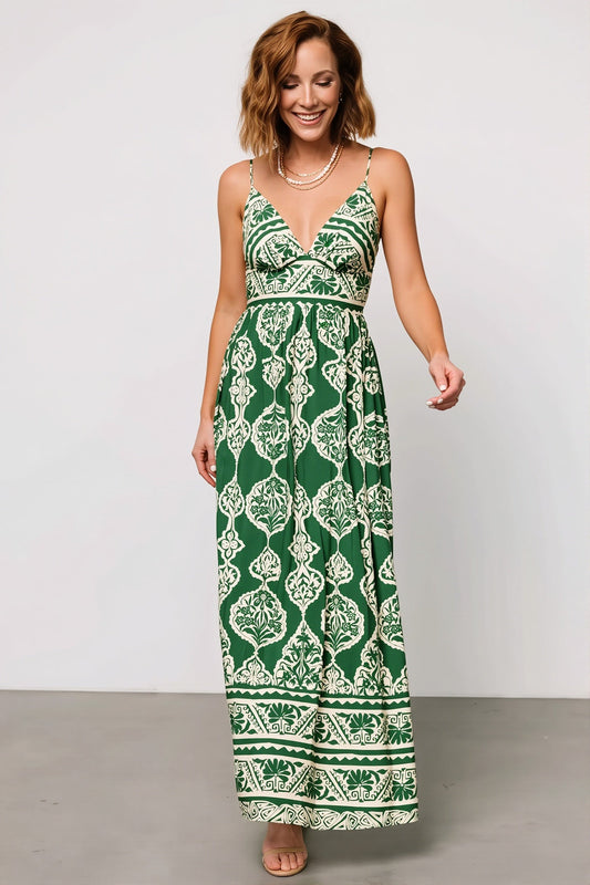V Neck Casual Maxi Boho Dress
