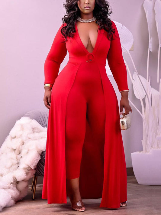 Hollow Out Graceful Crop Y2K Top Red / L Jumpsuits & Rompers