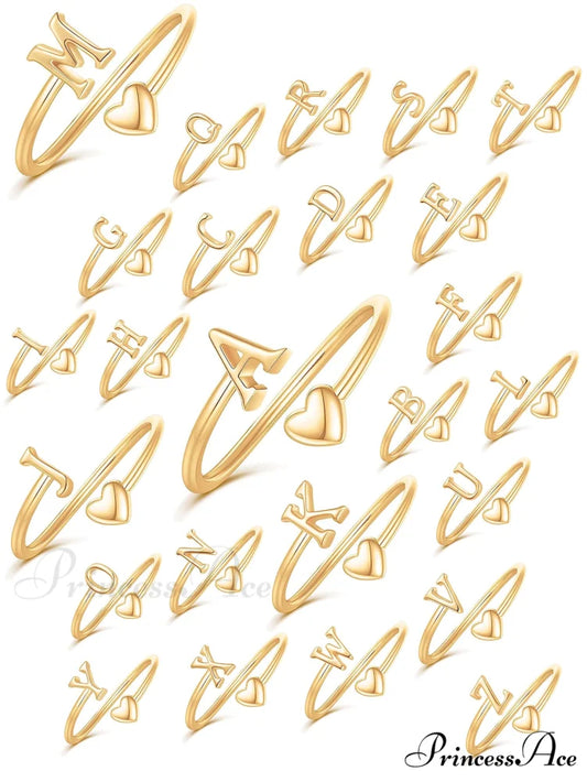 1pc Minimalist Style Heart Shaped Glittery Ring