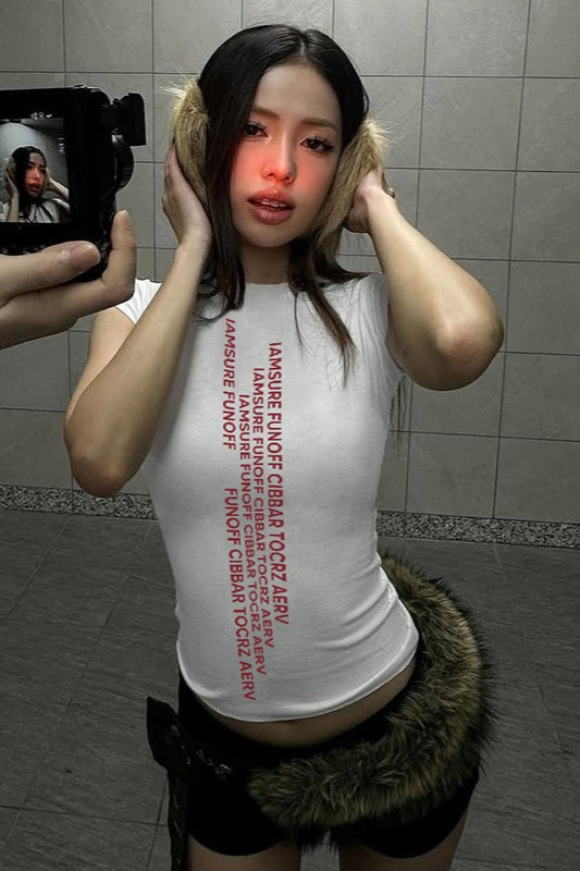 Casual Street Sexy Letter Print Minimalist T-shirt