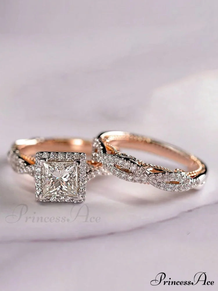 3pcs/set Cubic Zirconia Decor Ring Multicolor / 5