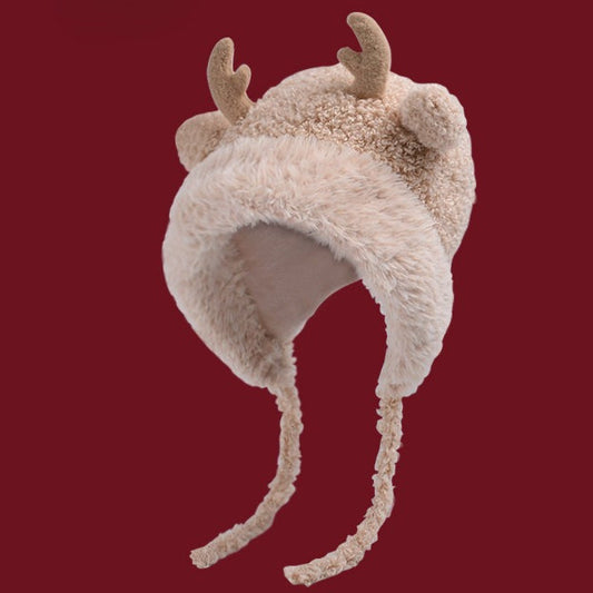 Cozy Plush Earflap Slouchy Hat