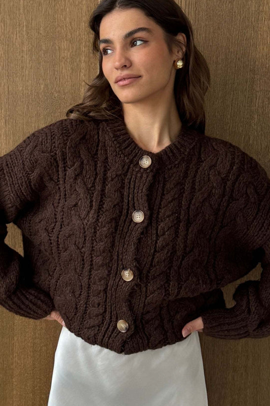 Vintage Cable Knit Crewneck Sweater