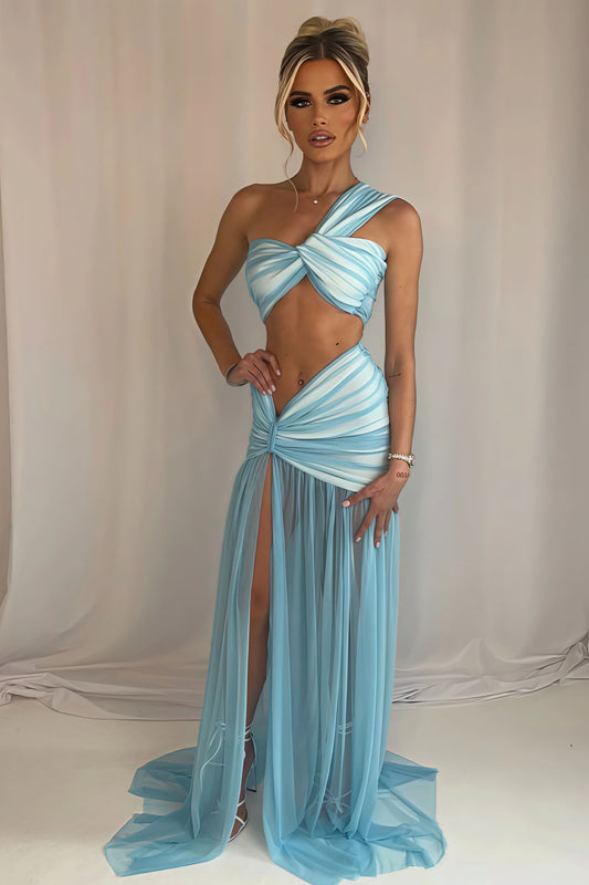 Sexy Bikini Top Mesh Bodycon Skirt Set