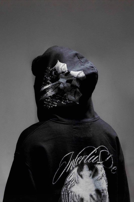 Dark Street Print Cardigan Hoodie