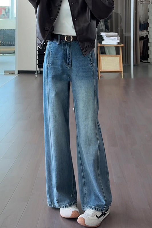 Vintage Blue Wide-Leg Jeans