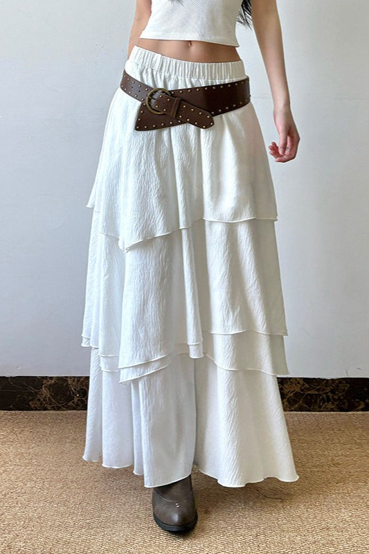 Asymmetrical A-Line Maxi Skirt