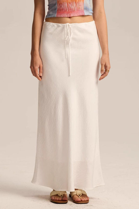 Drawstring High Waist Bodycon Midi Skirt