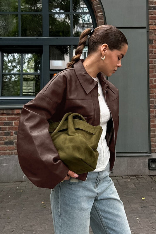 Vintage Brown Leather Jacket
