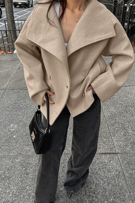Thick Wool Blend Commuter Coat