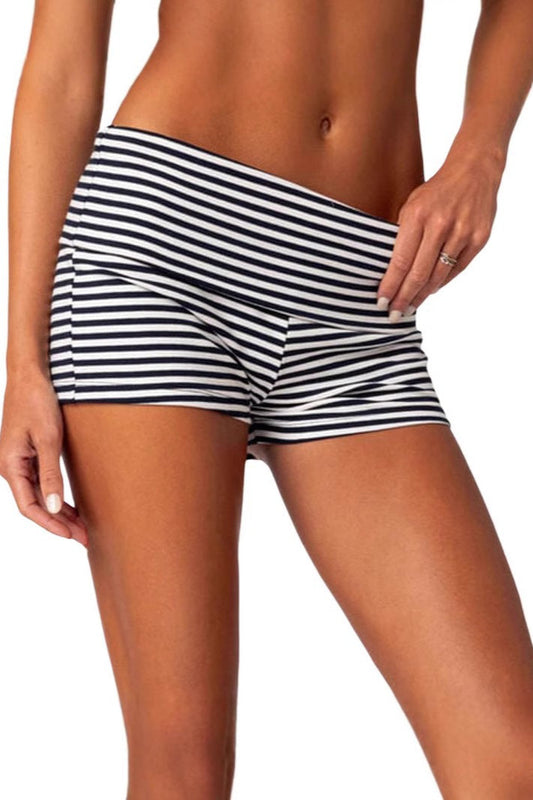 Foldover Waist Mini Shorts