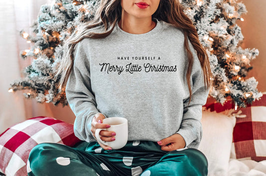 Merry Little Christmas Voguish Campus All-Match Female Hoodie Gray / S Hoodies-L