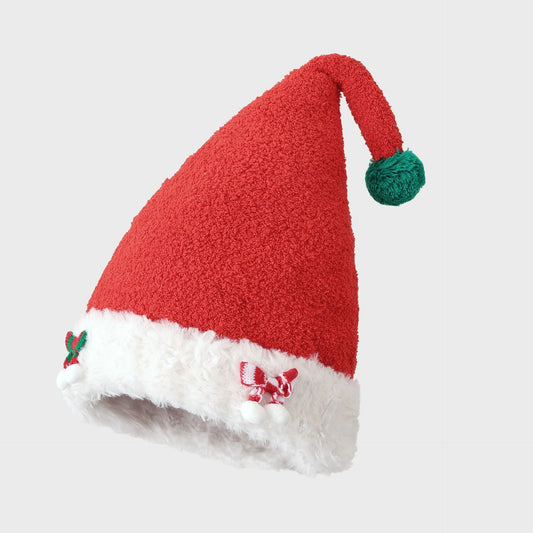 Velvet Bow Knit Christmas Hat