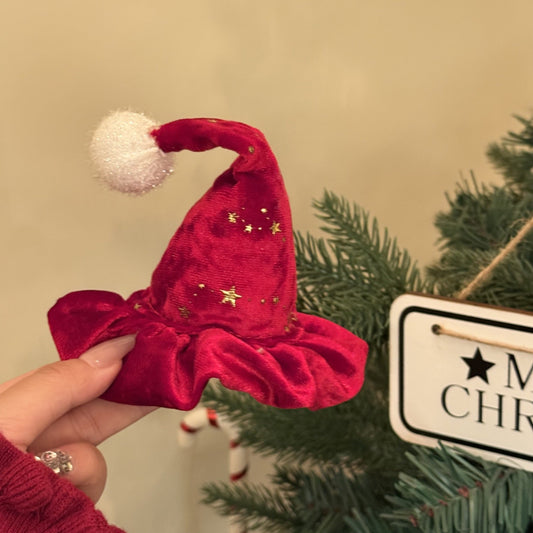 Red Star 3D Christmas Cap Cute Hair Accessory