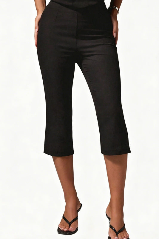 Stretch High Waist Cropped Flare Pants