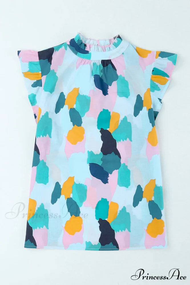 Abstract Elegant Print Top
