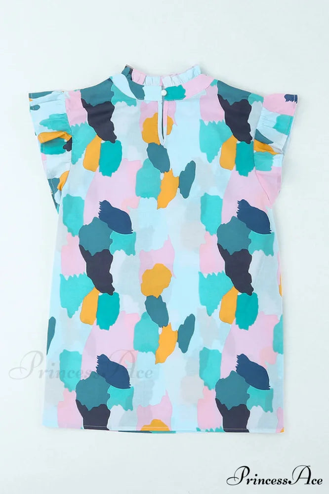 Abstract Elegant Print Top