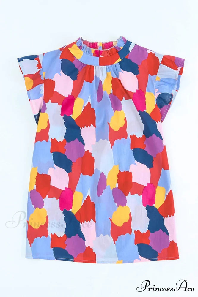 Abstract Elegant Print Top