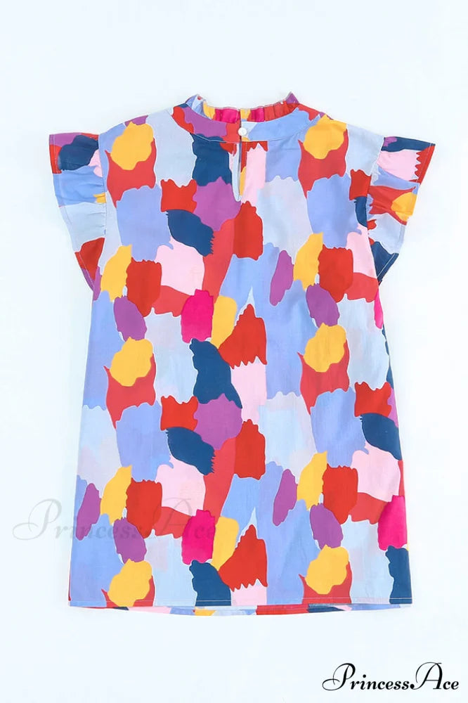 Abstract Elegant Print Top