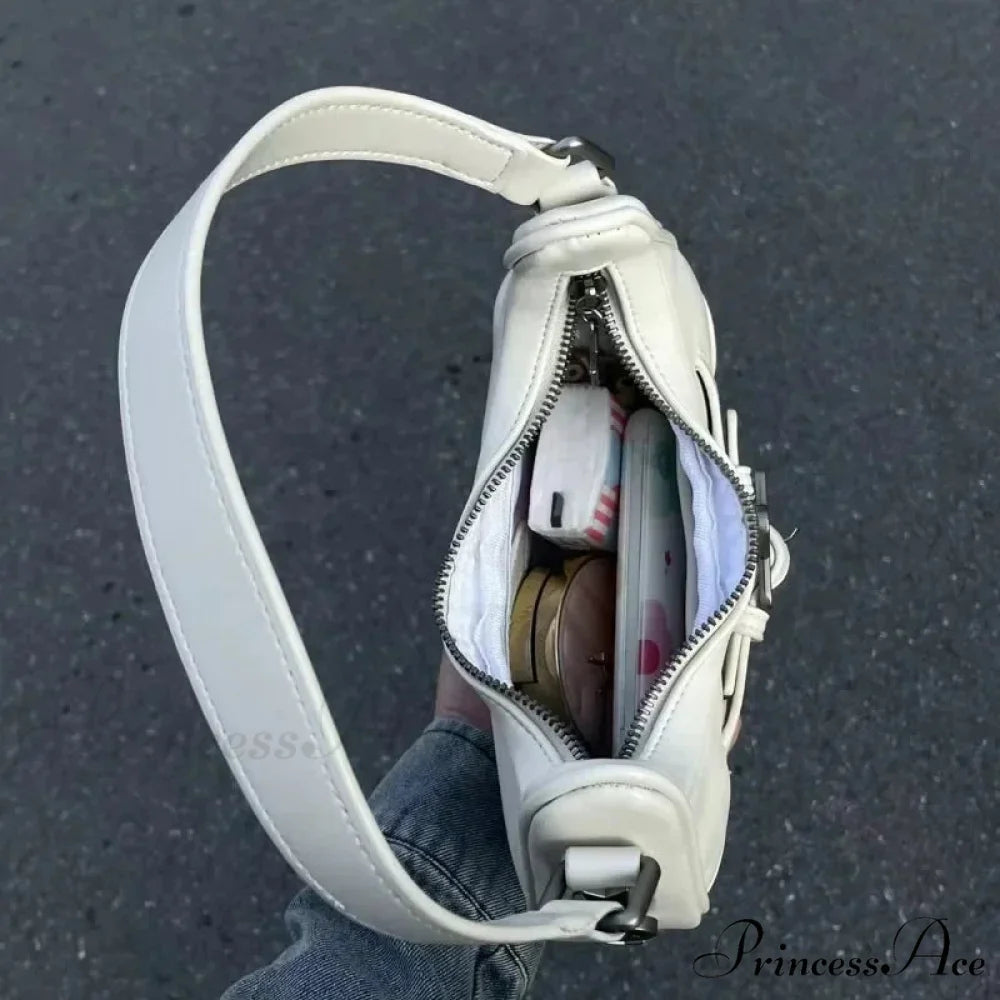 Adorable Ivory Star Leather Shoulder Tote Bag shoulder-250126