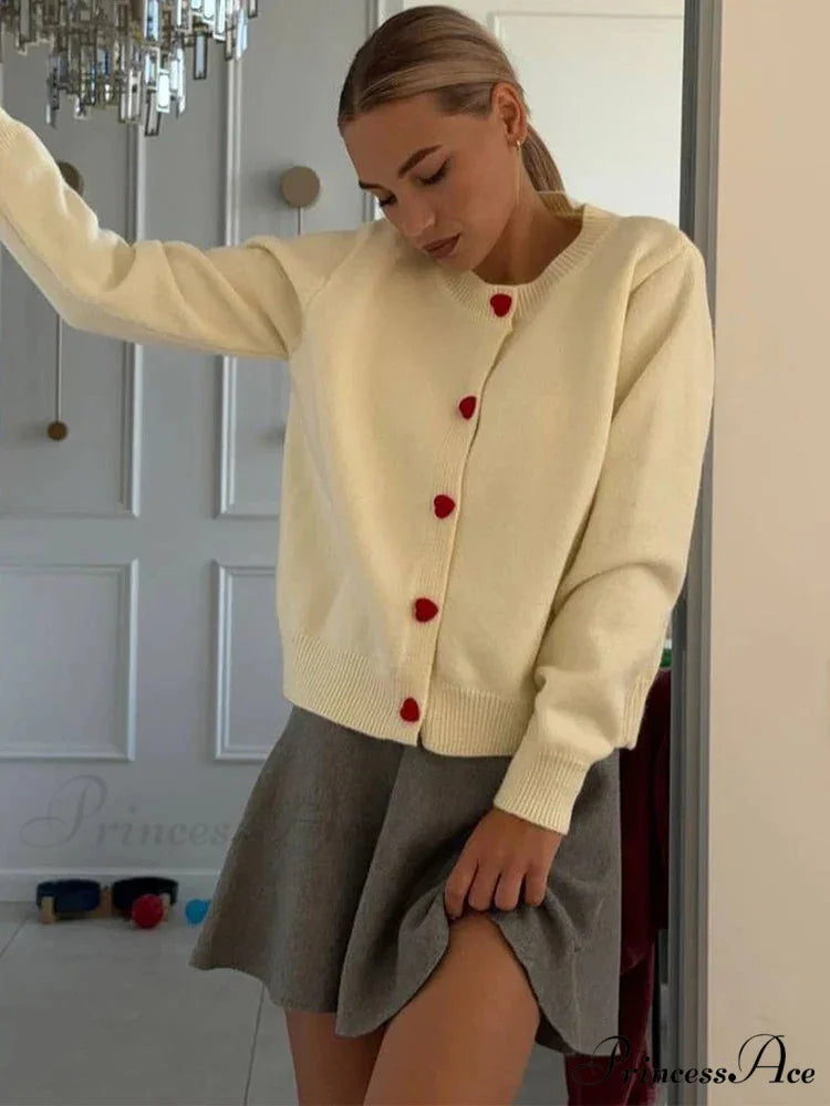 Affection Button Baggy Knit Cardigan cardigans-241228