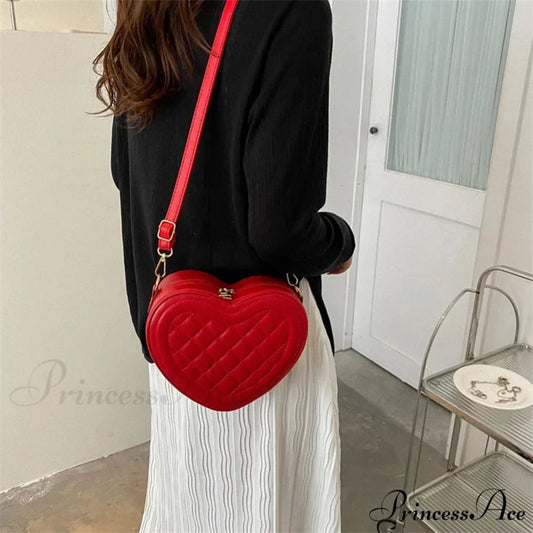 Affectionate Leather Crossbody Tote Red crossbody-250126