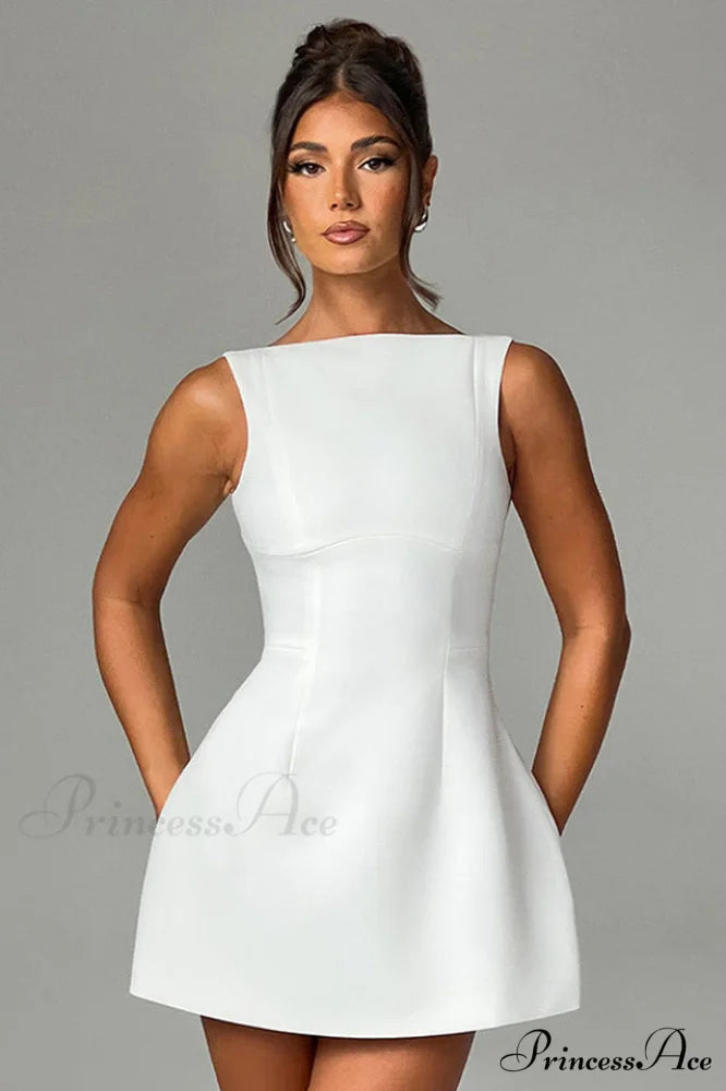 Alana Elegant Mini Dress M / Ivory