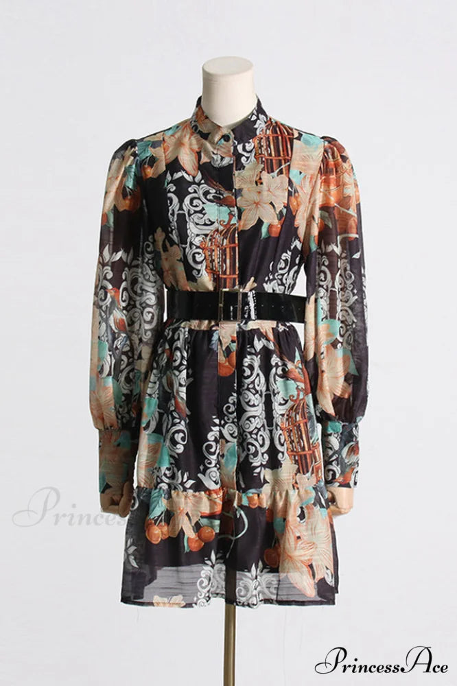 Alexandra Belted Stylish Mini Dress