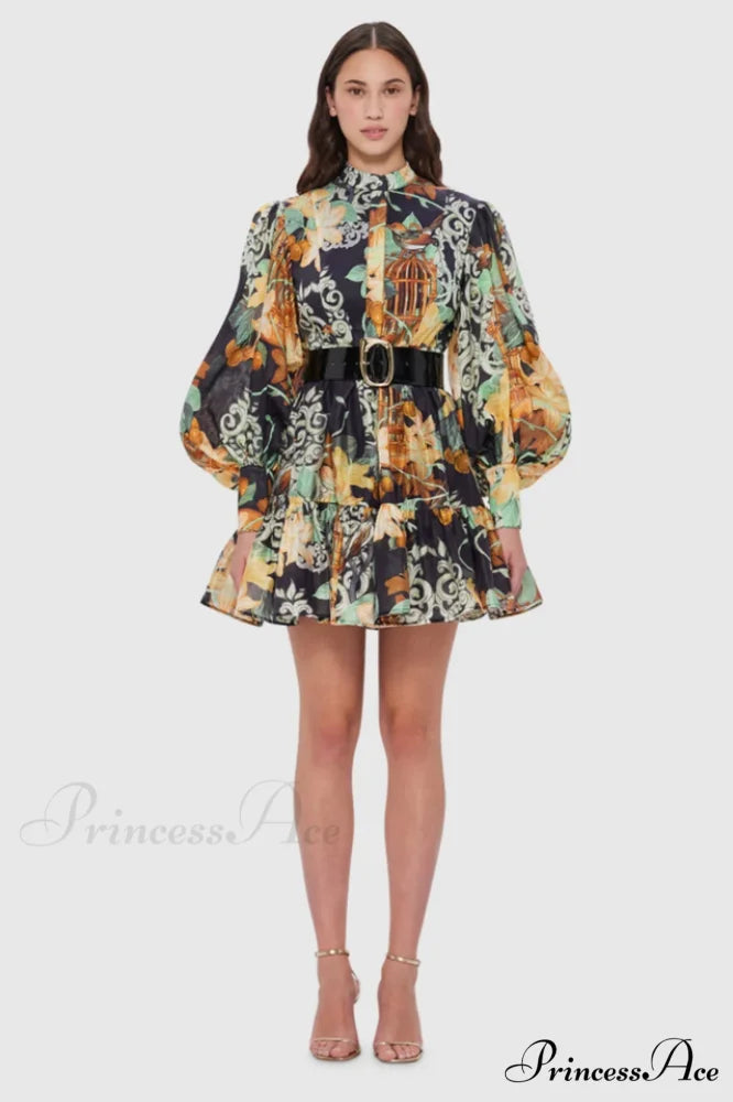 Alexandra Belted Stylish Mini Dress
