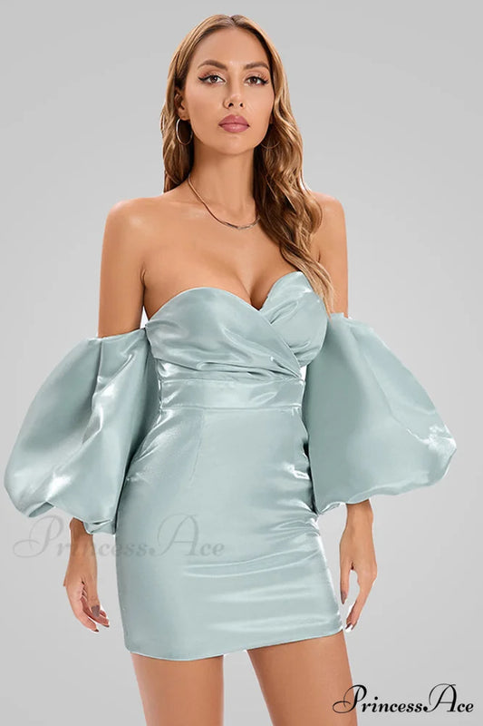 Alexandrine Puff Stylish Sleeve Mini Dress