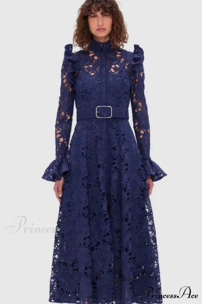 Aliyah Lace Fashion Charming Sleeve Midi Dress