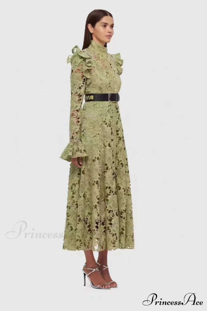 Aliyah Lace Fashion Charming Sleeve Midi Dress
