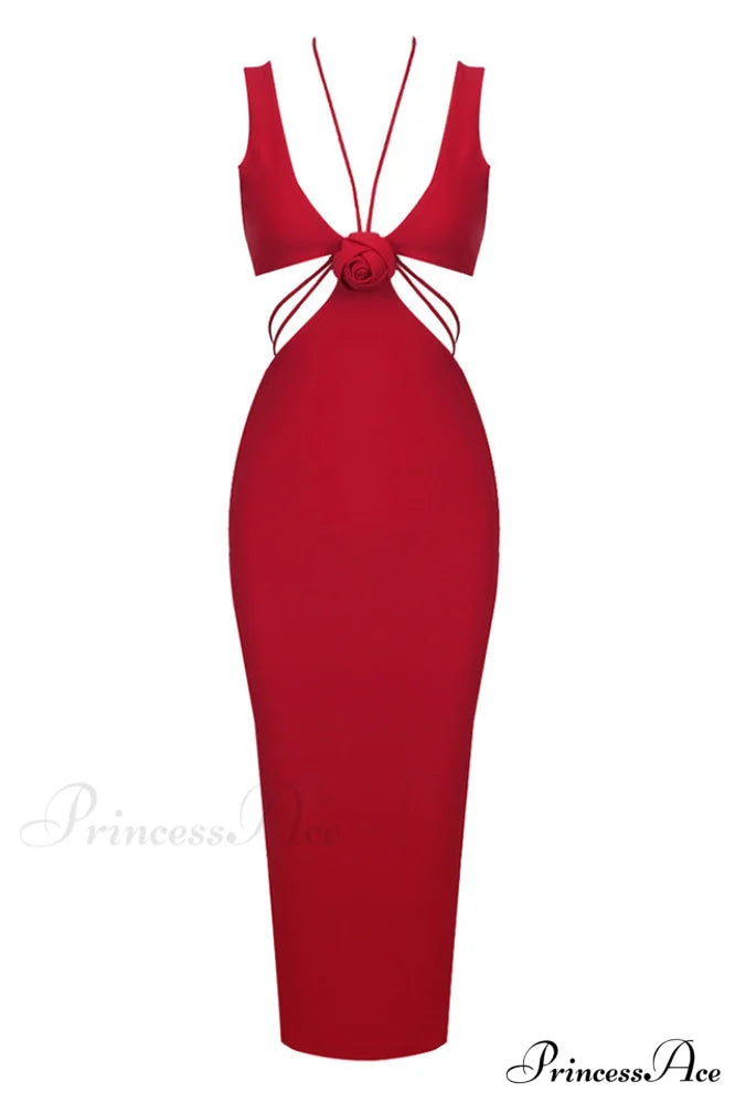 Alize Flower Stylish Embellished Maxi Dress