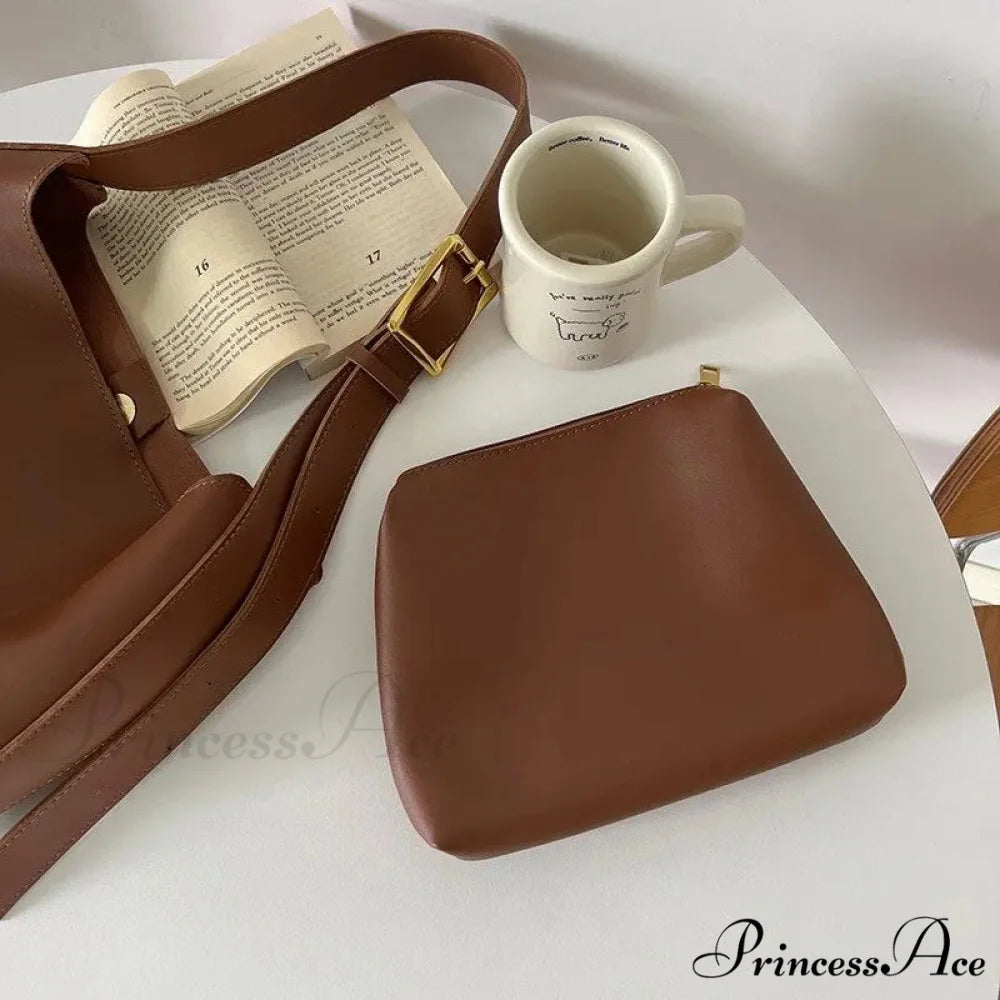 All-Match Simple Synthetic Leather Shoulder Bag shoulder-250126