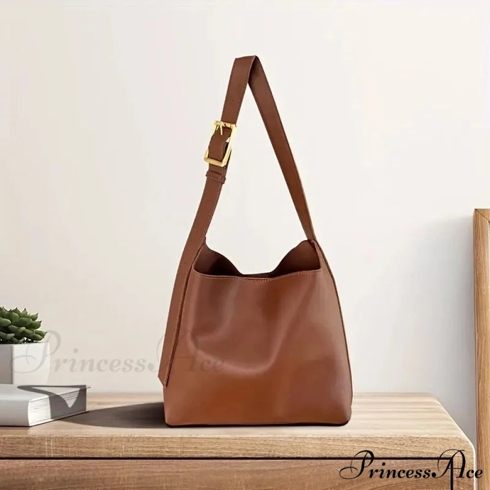 All-Match Simple Synthetic Leather Shoulder Bag shoulder-250126