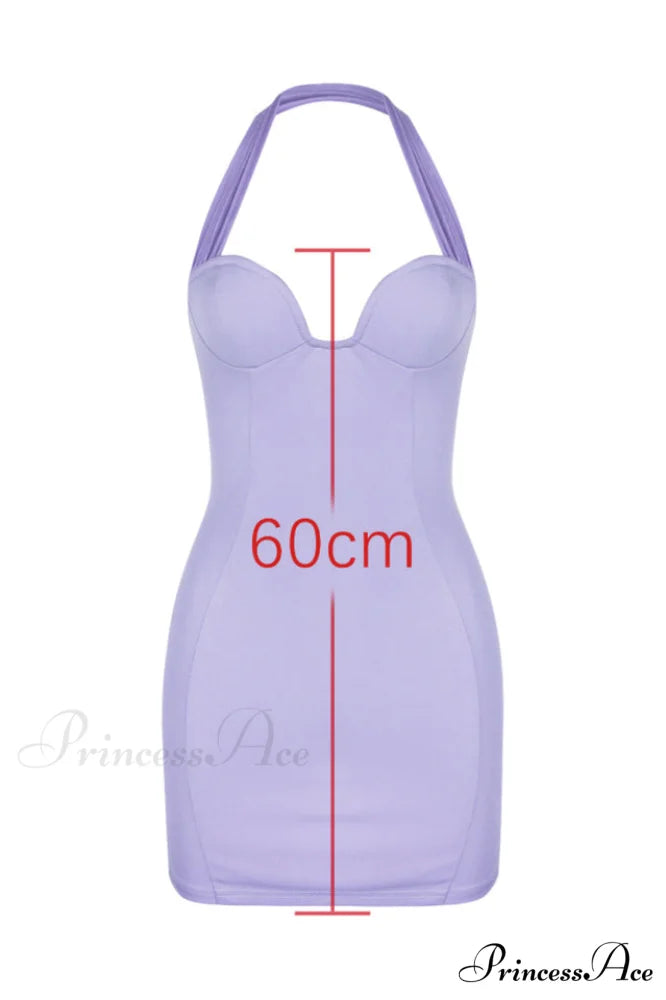 Alyssa Orchid Crepe Charming Plunge Mini Dress