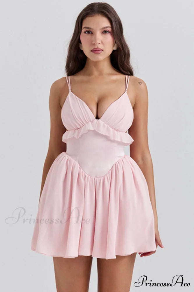 Amaris Ballet Stylish Pink Mini Dress XS / Blush