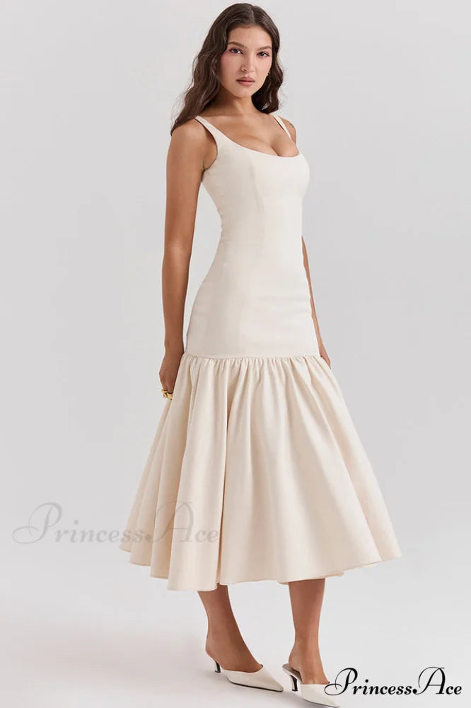 Amore Dropped Stylish Waist Midi Dress