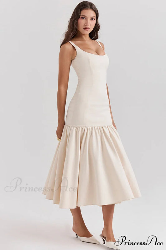 Amore Dropped Stylish Waist Midi Dress