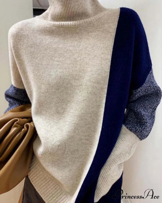 and sweater Elegant with contrast romantic colors Blue / S
