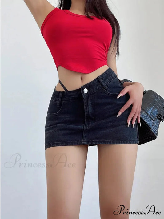 Angular Rope Unfinished Edge Skirt skirts-250223