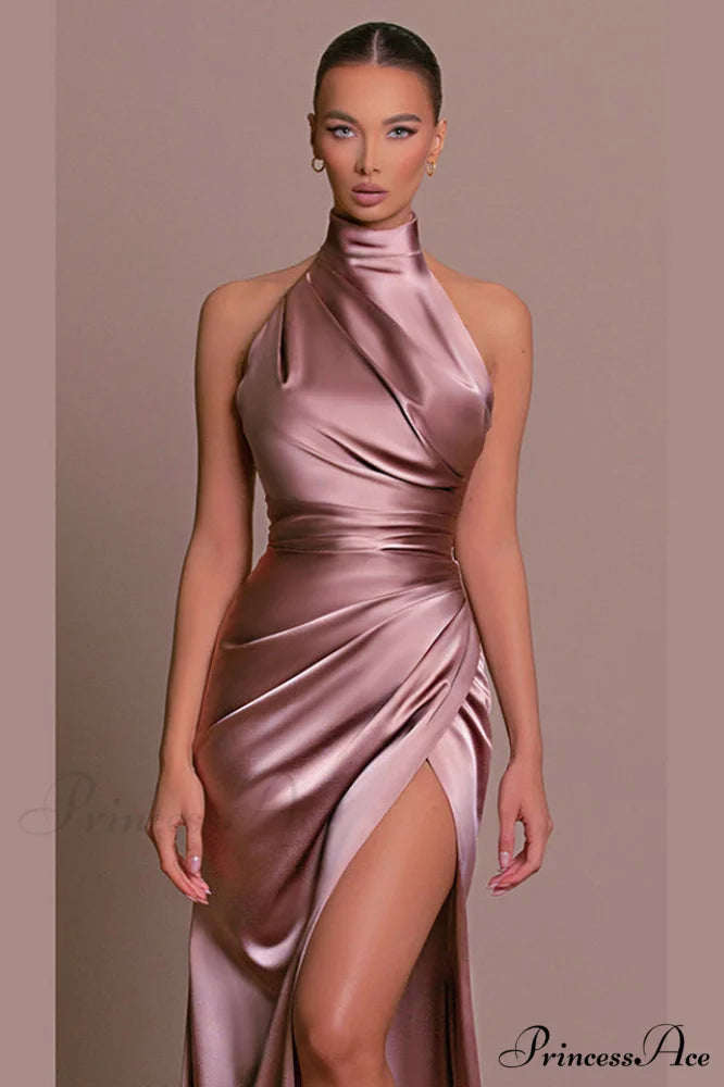 Anna Backless High Charming Spilt Maxi Dress