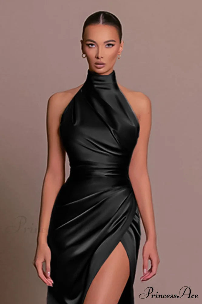 Anna Backless High Charming Spilt Maxi Dress