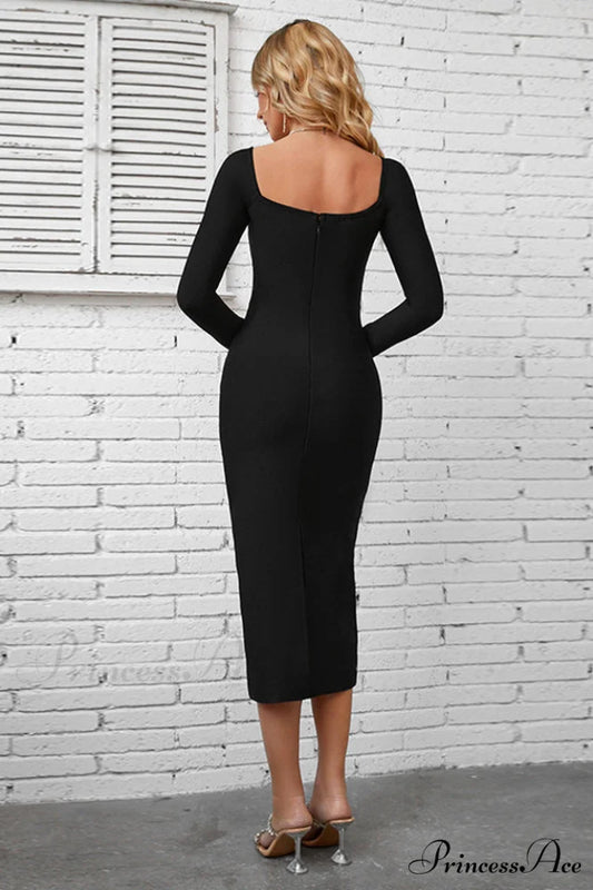 Anna Embellished Stylish Midi Dress