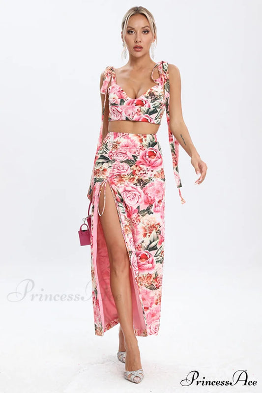 Annabella Floral Stylish Two Piece Set