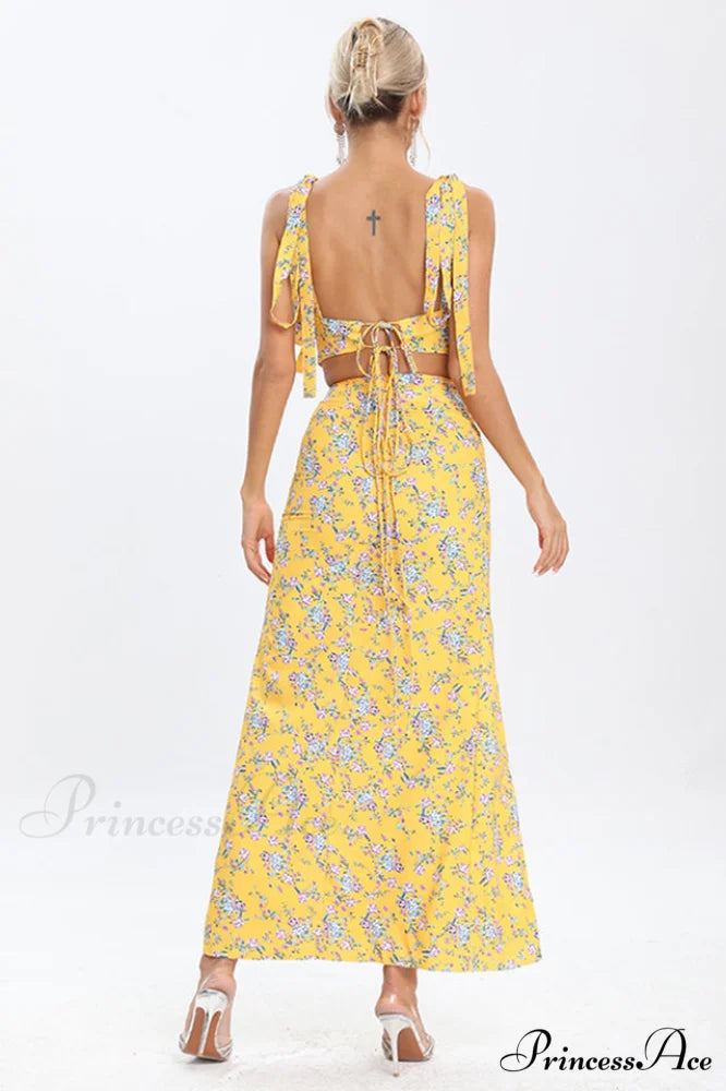 Annabella Floral Stylish Two Piece Set