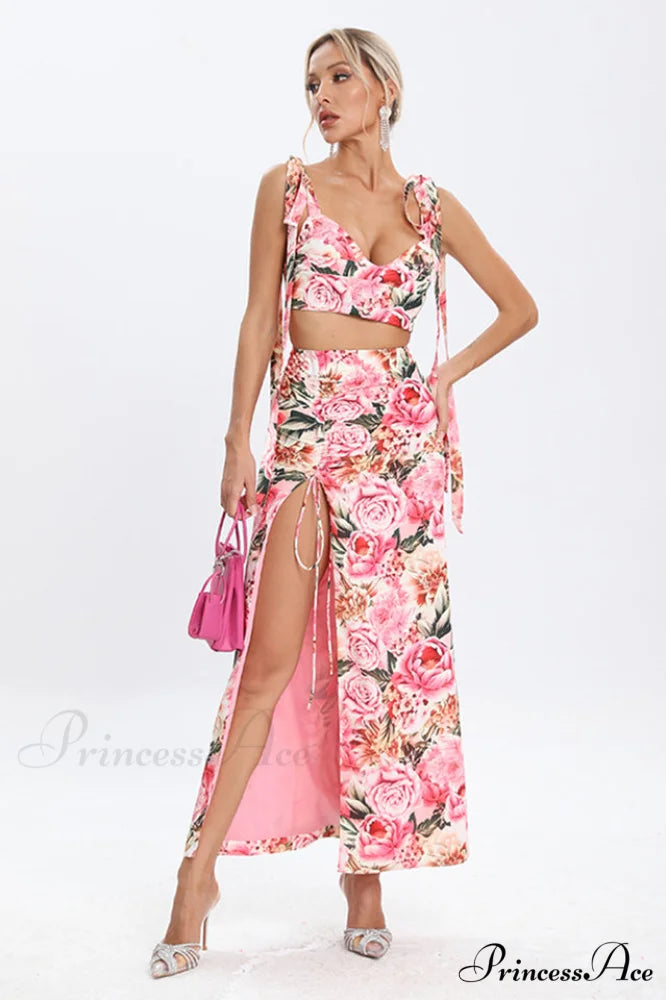 Annabella Floral Stylish Two Piece Set