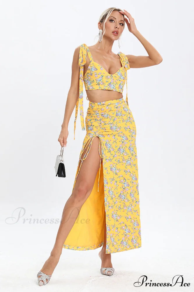 Annabella Floral Stylish Two Piece Set