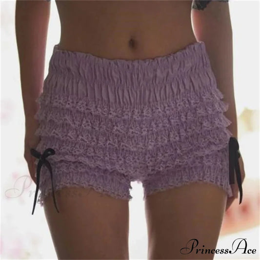 Antique Frill Lace Bloomer Short PURPLE / S short-250223