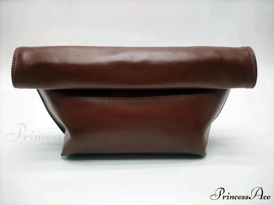 Antique Gentle PU Leather Pouch Wristlet coffee wristlet-250126